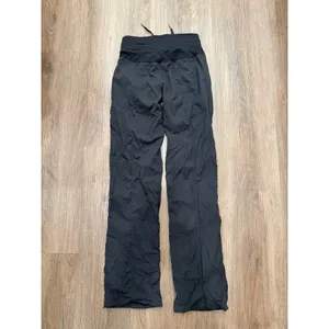 Lululemon dance studio Textured Drawstring Athletic Pants LW5ENOR Size 0 black thumbnail 2