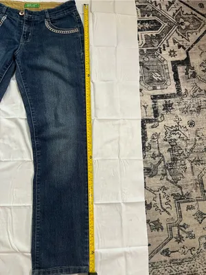 United Colors Of Benetton Dark Blue Straight Leg Jeans with Embellished Pockets thumbnail 3