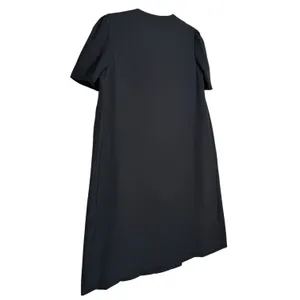1990s Jeanette Maternities Black Minimalist Swing Dress Medium to Large thumbnail 3