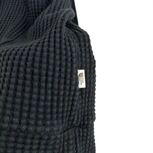 The North Face Womens Waffle Knit‎ Mock Neck Pullover Sweatshirt Charcoal Grey thumbnail 5