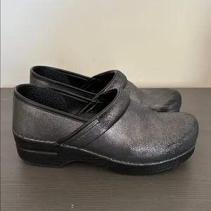 Dansko‎ Professional metallic suede clogs black size 41 thumbnail 13