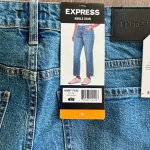 Express Straight Leg Ankle Jeans Braid Trim Casual Medium Wash NEW Women Sz 12 thumbnail 10