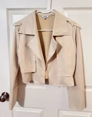 White suede jacket thumbnail 1