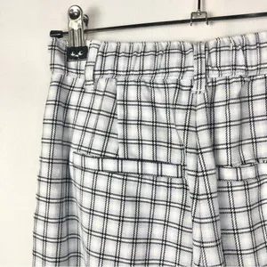 Hollister Ultra High‎ Rise Light Blue Plaid Flare Leg Trouser Pants XS thumbnail 4