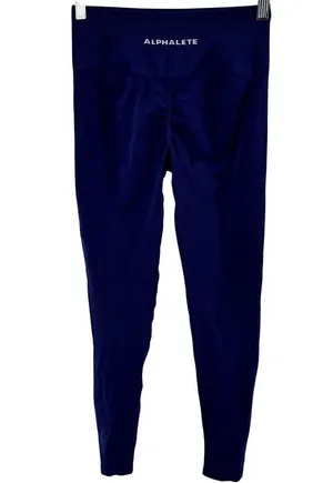 Alphalete Amplify Leggings Seamless Compression High Waist Gym Sapphire Medium thumbnail 2