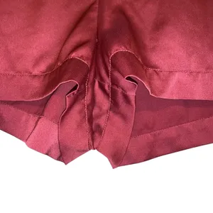 Sam Edelman Satin Lace‎ Lounge Sleep Shorts Burgundy Women’s Medium thumbnail 3