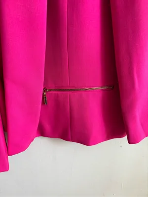 Evan Picone Black Label Hot Pink Women’s Open-Front Blazer Size 16 thumbnail 5