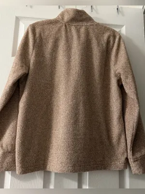 NWT Eddie Bauer Sherpa Henley Pullover Fleece Large Beige Cozy Sweater thumbnail 3