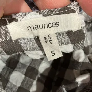 Maurice’s square neck‎ gingham ruffle tank size small thumbnail 9