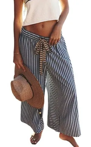Lentta Women's Striped Wide Leg Pants thumbnail 1