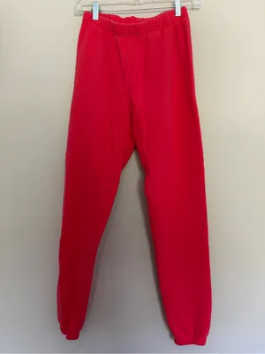 Aritzia TNA Cozy Fleece Red Sweatpant Joggers XS thumbnail 2