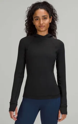 Lululemon Its Rulu Run Long Sleeve Hoodie Black 4 thumbnail 1