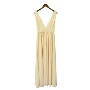 Lulus Heavenly Hues Pale Yellow Maxi Dress size Medium NWT thumbnail 5