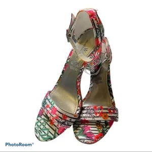 Worthington Heels Floral Striped Beckwith Size 6 thumbnail 3