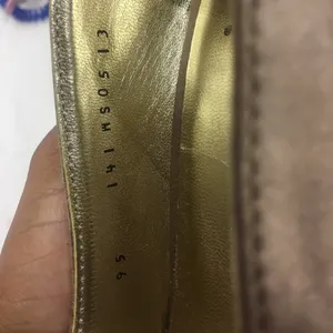Size 10.5 gold heels 4.5 inch thumbnail 4