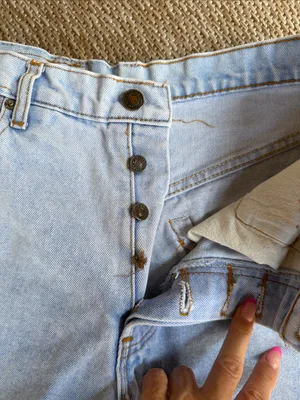 Levi's Light Blue Denim Jeans with Brown Leather Patch thumbnail 2