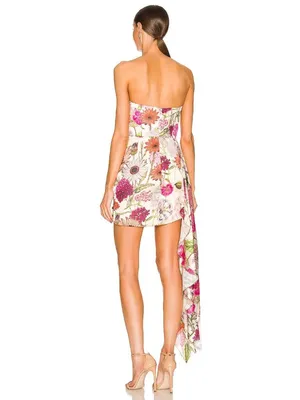 Katie May Chasing Dawn Gown in Pink Daisy Large Womens Mini Strapless thumbnail 11