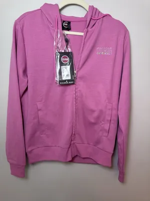 Colmar Hot Pink Zip Up Sweatshirt Women's Sz M NWT $240 Retail thumbnail 1
