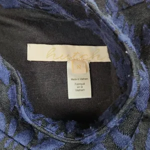 Anthropologie Hutch Michaela dress‎ long sleeve mock neck black navy blue M thumbnail 7