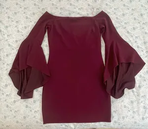 Windsor Elegant Burgundy Dress thumbnail 5