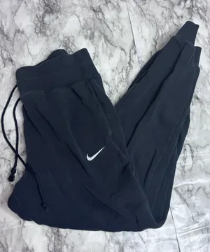Nike Black Jogger Sweatpants joggers fit White Swoosh size small loungewear thumbnail 1