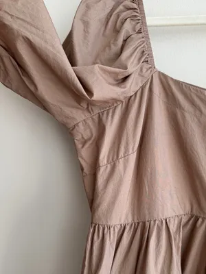 American Eagle Outfitters Brown Mini Puff Sleeve Dress, Size Medium, NWT thumbnail 8