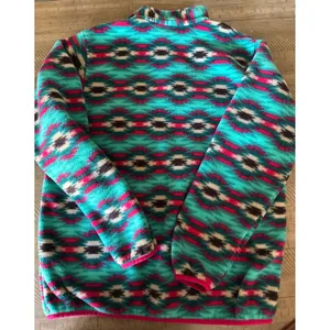 Patagonia Synchilla Fleece Pullover Women's XL Aztec Southwestern Teal Pink thumbnail 3