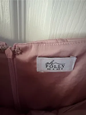 Oh Polly Moonstruck satin mini dress corset-style bodice rhinestone women size 0 thumbnail 4