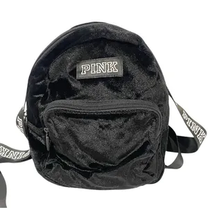 Victorias Secret‎ Pink Black Mini Suede Backpack thumbnail 1