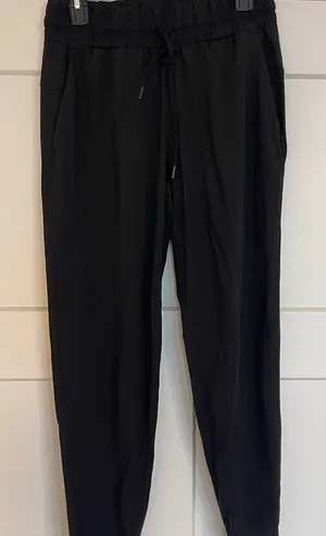 Women's Black Joggers with Drawstring Waist Size M thumbnail 1