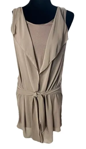 Intimissimi tank double layer tie front small‎ Tan thumbnail 1