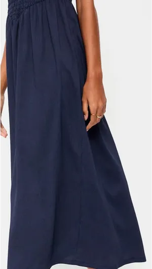 Old Navy Fit & Flare Lightweight Smocked-Bodice Midi Dress thumbnail 4