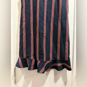Zara Trafaluc Navy and Red Striped Mini Dress‎ Size Small thumbnail 3