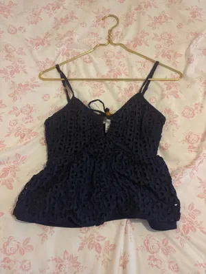 Japna Navy blue summer tank top thumbnail 4