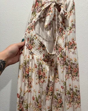 American Eagle Catie Corset Smocked Floral Midi Dress L NWOT thumbnail 9
