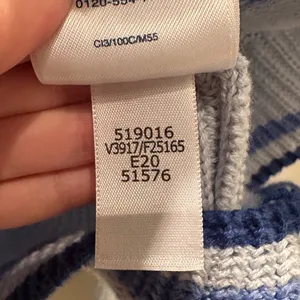 Lands End Women's Blue Full Zip Hooded Cotton Sweater Size‎ XS thumbnail 6