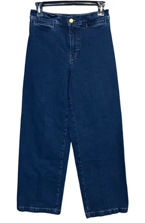 Madewell Emmett Wide-Leg Jeans Women 26 Dark Wash Hi Rise Denim Minimalist Chic thumbnail 1
