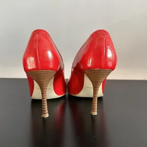 XAppeal Red Peep Toe Heels Sz 6.5‎ thumbnail 4
