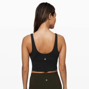 Lululemon Align Tank in Black Stretch Yoga Solid Athletic Sleeveless Top Cropped thumbnail 2