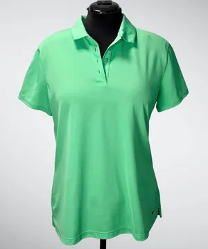 Women’s Green Nike Dri Fit Polo Size Large EUC thumbnail 1