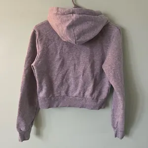 Brandy Melville Gray Cropped Crystal Zip-Up Hoodie thumbnail 2