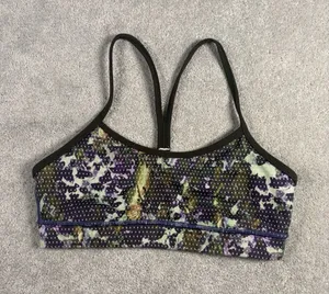 lululemon Flow Y Bra 4 black multi print thumbnail 1
