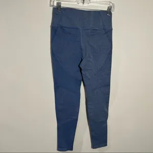 Aerie OFFLINE Seamless‎ High Waisted 7/8 Legging Blue Medium Athleisure Yoga Gym thumbnail 8