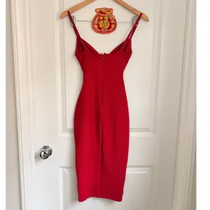 Nookie Red Heidi Bodycon Dress‎ Date Night Prom Formal Cocktail Miami Size 6 thumbnail 6