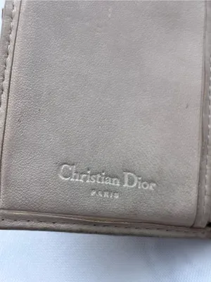 Vintage Christian Dior Oblique Trotter Bow Wallet Trifold Canvas Leather Beige thumbnail 9