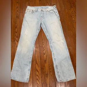 True Religion Light Blue Straight Leg Jeans thumbnail 3