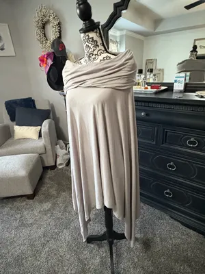 Cherish gray cowl neck poncho one size fits most thumbnail 2