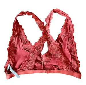 Aerie Lace Racerback Orange Unpadded Bralette thumbnail 2