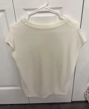 White Knit Top Size M thumbnail 2