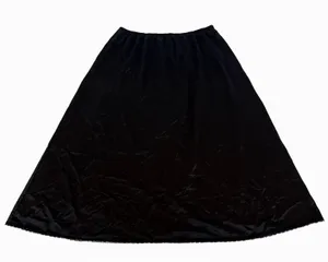VTG Coquette Whimsigoth Black Half Slip Lace US Size L/28” Vanity Fair thumbnail 1
